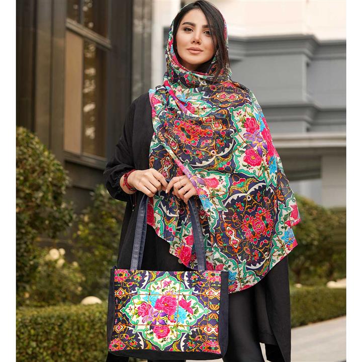 ست کیف و شال زنانه بهار کد ۱۲ Bahar Women Bag and Shawl Set Code 12